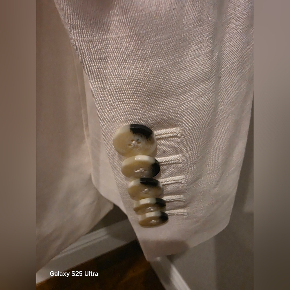 NWT Veronic Beard Offwhite Dickey Jacket With Removable Eyelet Dickey, Size 14 - Picture 4 of 5